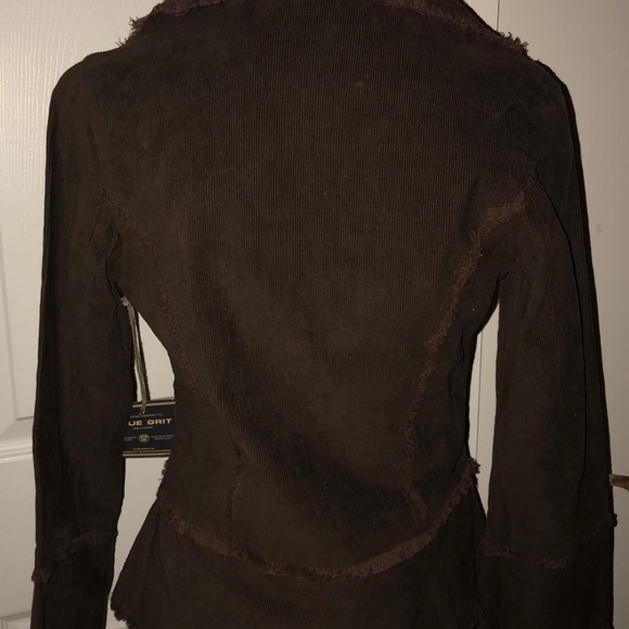 True Grit NWT Brown Embroidered Corduroy Jacket - Picture 3 of 10
